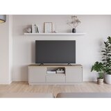 Marckeric Bež TV omarica v hrastovem dekorju 161x55x40 cm Loreta – | Shoptok.si