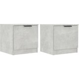 Furnova Nočna omarica 2 kosa betonsko siva 40x39x40 cm, (21926553) | Shoptok.si