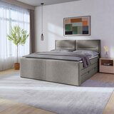 MID.YOU POSTELJA BOXSPRING 180 cm x 200 cm , karton, leseni material srebrne barve | Shoptok.si