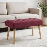  Klupa s utorima Vinska crvena 80 x 40 x 46 cm Tkanina | shoptok.hr