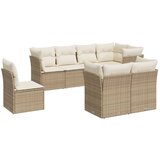 Maison Chic Seti vrtnega pohištva - Vrtna garnitura - Vrtni pohištvo set 8-delna z blazinami bež poli ratan, (21799716) | Shoptok.si