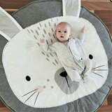  Okrugla podloga za bebe sivi zeko 85cm | shoptok.hr