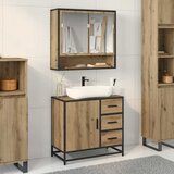 vidaXL Komplet pohištva za kopalnico s predalom 2 pcs artisan hrast | Shoptok.si
