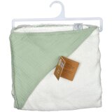 Bébé Douceur Zeleni dječji ručnik s kapuljačom od muslina 75x75 cm – | shoptok.hr
