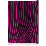 Paravan Zebra Pattern Pink, 3-Delni, Dvostranski