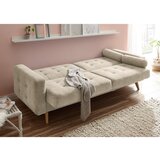 MID.YOU ZOFA S POSTELJNO FUNKCIJO, peščene barve tekstil, leseni material | Shoptok.si