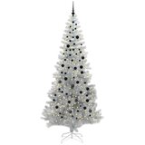  Božićno drvce s 300 LED svjetlima s stalakom Srebrno 240 cm PET | shoptok.hr