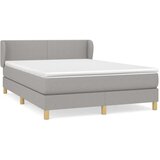  Box spring s madracem svjetlosivi 140x200 cm od tkanine | shoptok.hr