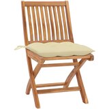 Maison Chic Zložljivi Vrtni Stoli - Stol za vrti z blazinami 4 kosi trdna tikovina JS3320, (21875859) | Shoptok.si