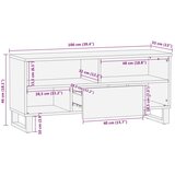 TV ormar s ladicama Smeđa 100 x 33 5 x 46 cm Čvrsto drvo manga | shoptok.hr
