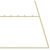  Metalna božićna jelka KUOPIO 180 cm Čelik Zlatno - 180 cm Zlatno bez LED svjetala | shoptok.hr