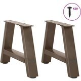  Noge za klub stolić A-oblika 2 kom 40 x (30-31) cm čelik - Prirodna 40 x (30-31) cm 1 | shoptok.hr