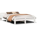 vidaXL okvir kreveta bez madraca bijeli 140 x 190 cm masivna borovina | shoptok.hr
