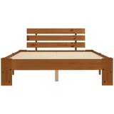  Posteljni okvir medeno rjav iz trdne borovine 140x200 cm, (20606536) | Shoptok.si