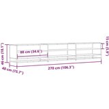 vidaXL TV ormarić smeđi hrast 270x40x46 cm konstruirano drvo | shoptok.hr