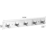 INF Vrata za obešalnik, kovinski obešalnik za oblačila, samolepilni obešalnik Silver, (5000072401) | Shoptok.si