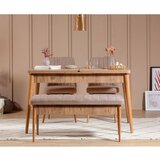 Hanah home Vina 0900 - Atlantic Stone Atlantic PineStone Extendable Dining Table & Chairs Set (4 Pieces) | ePonuda.com