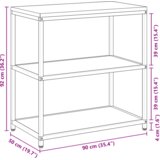 vidaXL polica za skladištenje hrane s policom s pohranom rđa 60 x 50 x 92 cm | shoptok.hr