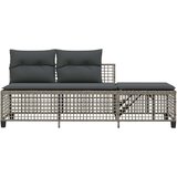  3-dijelni set kutne vrtnih sofa s jastucima sivi od poliratana | shoptok.hr