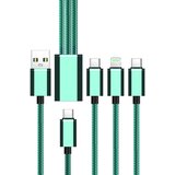 INF Snemljiv 3-v-1 polnilni kabel - ZL-LHJ38 - Teal/, (5000276705) | Shoptok.si