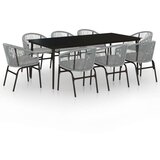  9-dijelni vrtni blagovaonski set sivi | shoptok.hr
