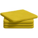 vidaXL Sedežne blazine 4 pcs Rumena 40 x 40 x 3 cm Žamet, (5000111678) | Shoptok.si