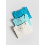 Reserved Pamučna majica 3 kom - tirkiz | shoptok.hr