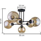  Plafonski luster MONDE BLACK 6xE27/60W/230V | Eponuda.com