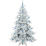vidaXL Umetno Zložljivo Božično Drevo with LEDs z stojalom 210cm PVC | Shoptok.si