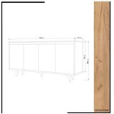  Komoda SHANS 86x140 cm smeđa/bela | Eponuda.com