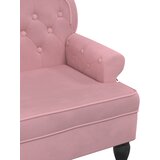  Klupa s naslonom ružičasta 119,5 x 64,5 x 75 cm baršunasta | Eponuda.com