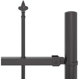  Ograde za vrt s vrhom na koplju Siva 6 8x0 8 m Čelik | shoptok.hr