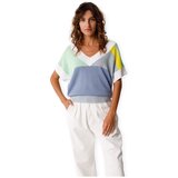 SKFK Puloverji Gaxe-Gots Knit - Grey Blue Večbarvna Cene