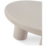 MOME Kremno bela okrogla klubska mizica v kamnitem dekorju ø 80 cm Iriel – | Shoptok.si