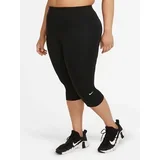 Nike ONE DF MR CPRI TGT PLUS W Ženske tajice plus size, crna, veličina