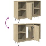 vidaXL Kopalniška omarica sonoma hrast 80x33x60 cm inženirski les | Shoptok.si