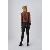 Marisse Waxed Slim Fit Trousers Z-Sp-3611 Black | shoptok.hr