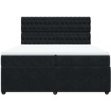 vidaXL Box spring postelja z vzmetnico črna 200x200 cm žamet, (21306743) | Shoptok.si