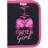 STREET jednostruka pernica sa 2 preklopa Gamer girl sa priborom | shoptok.hr