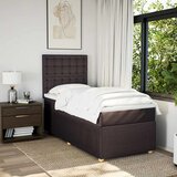  Krevet s oprugama i madracem tamnosmeđi 100 x 200 cm od tkanine | shoptok.hr