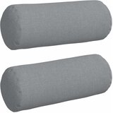  Valjkasti jastučići 2 pcs Svijetlo siva Ø 15 x 40 cm tkanina | shoptok.hr