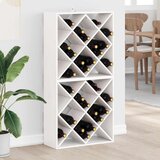  Stalak za vino 2 pcs Bijelo 62 x 25 x 62 cm Čvrsto borovo drvo | shoptok.hr