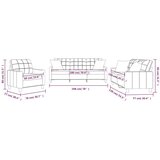  3-dijelni set sofa s jastucima crna od umjetne kože | shoptok.hr