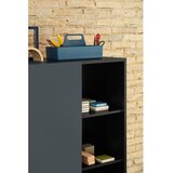 Teulat Crna/antracitno siva visoka komoda s kliznim vratima 120x140 cm Nube – | shoptok.hr