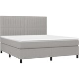  Krevet box spring s madracem svjetlosiva 160x200 cm tkanina | shoptok.hr