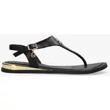 Mexx Usnjeni sandali Nyobi ženski, črna barva, MICY1605741W