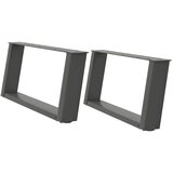  Noge za klub stolić U-oblik 2 kom antracit 60 x (30-31) cm čelik | Eponuda.ba