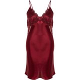 Trendyol Curve Plus Size Nightgown - Burgundy Cene