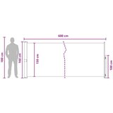  Zložljivo stransko senčilo Taupe 600 x 160 cm Poliester, (5000247761) | Shoptok.si