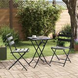 Bistro set za vrt 3 pcs Antracit Čelik | Eponuda.ba